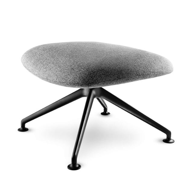 Laze fodskammel - Grå m. sorte ben