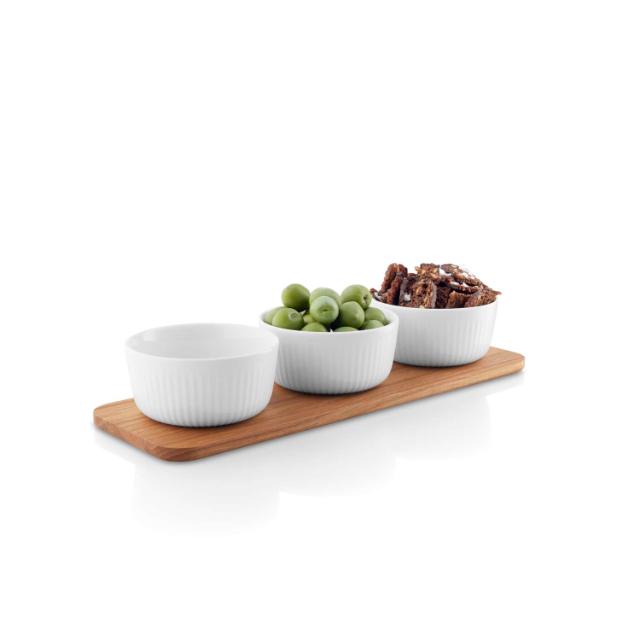 Legio Nova Tapas set 3 skålar + Ekfat