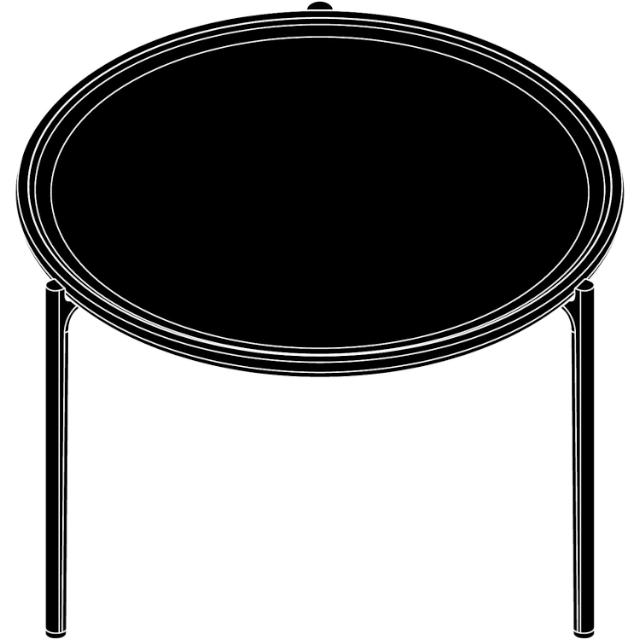 Savoye lounge table - Ø60 cm - 42 cm - Smoked oak
