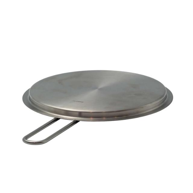 Flatt lokk 20 cm Rustfritt stål