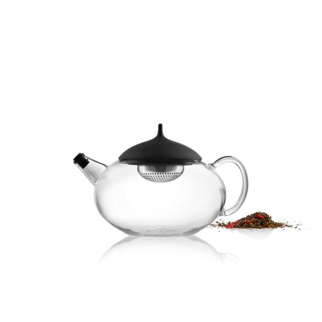 Glass teapot - 1.0l - black
