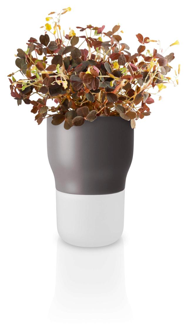 Pot de fleurs - Ø9 cm. - à réserve d’eau - Gris nordique