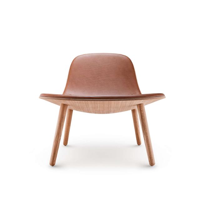 Eva Solo Abalone Lounge chair - Oiled oak w. cognac leather