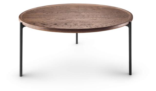 Savoye lounge table - Ø90 cm | 42 cm - Smoked oak