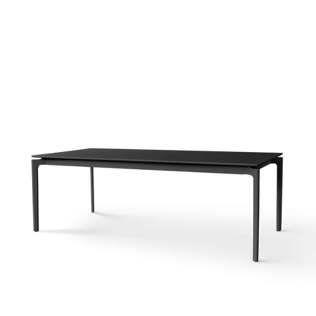 More dining table - black/black - 100x200/320 cm