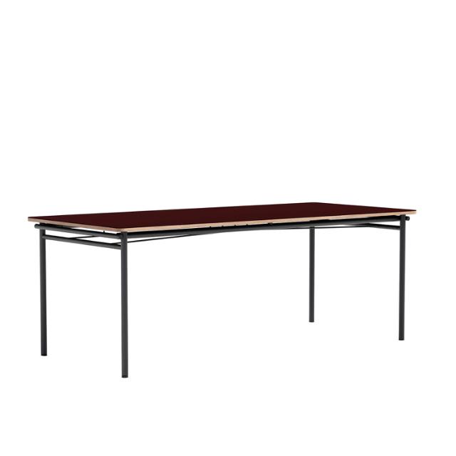 Taffel dining table - Burgundy - 90x200/320 cm