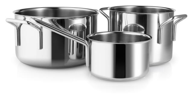 Cookware set - Three pcs. - Stainless steel