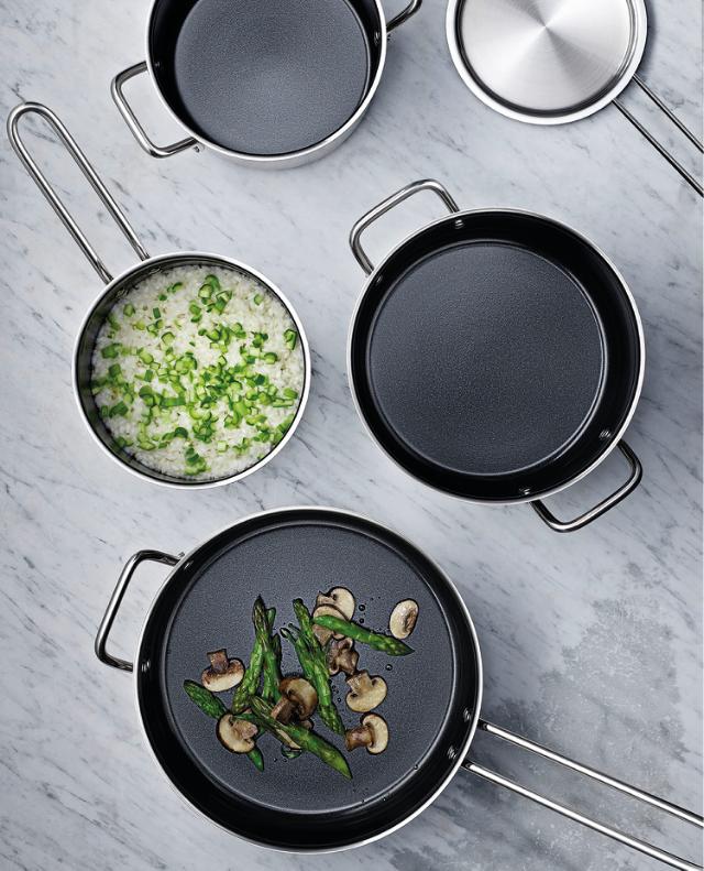 Sauté pan - 24 cm - Stainless steel with ceramic coating