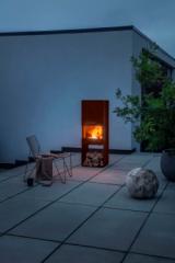 Firebox vedspis utomhusbruk - 125 cm - Corten stål