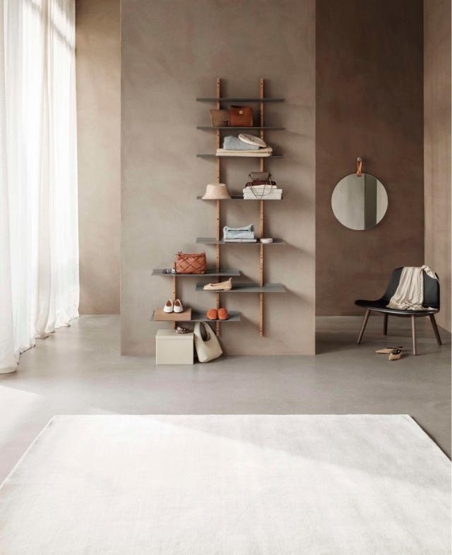 Smile shelves - 80x30 cm - Grey, 2 pcs.