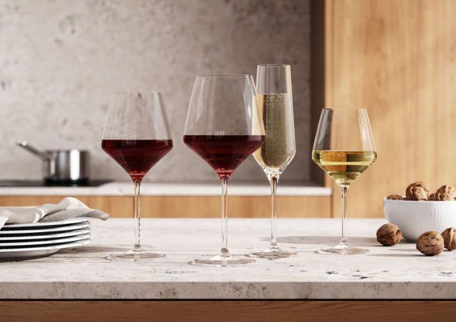 Cinq ans de garantie contre les traces blanchâtres et les ébréchures sur les verres à vin Legio Nova