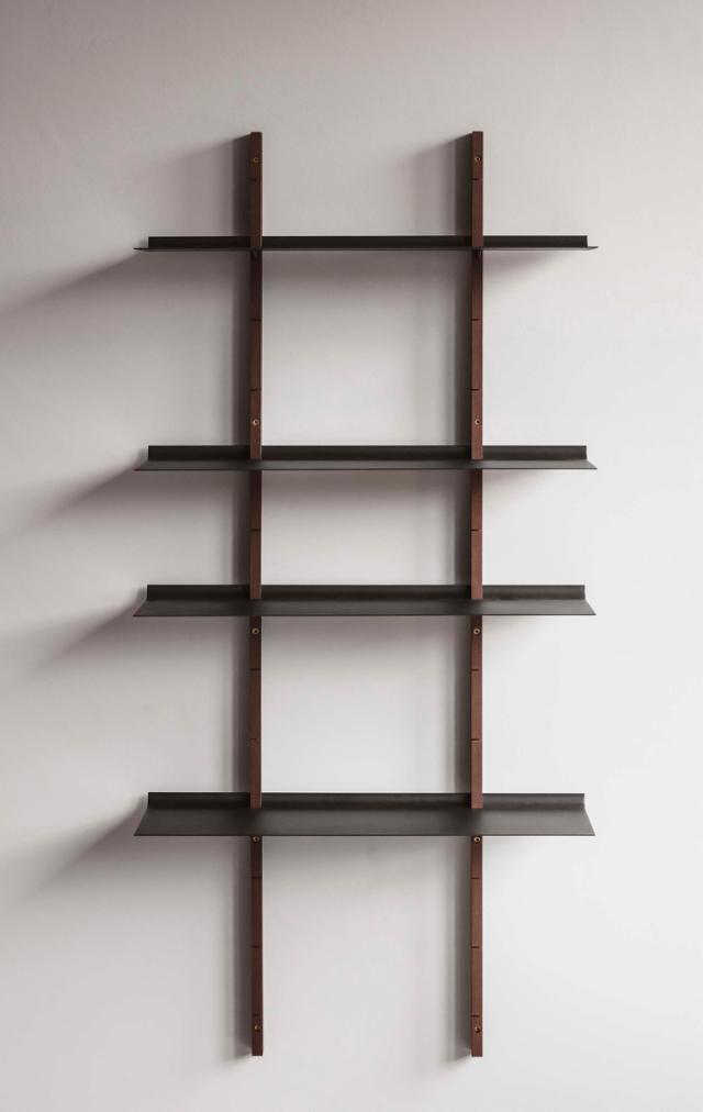 Smile shelves - 80x30 cm - Black, 2 pcs.