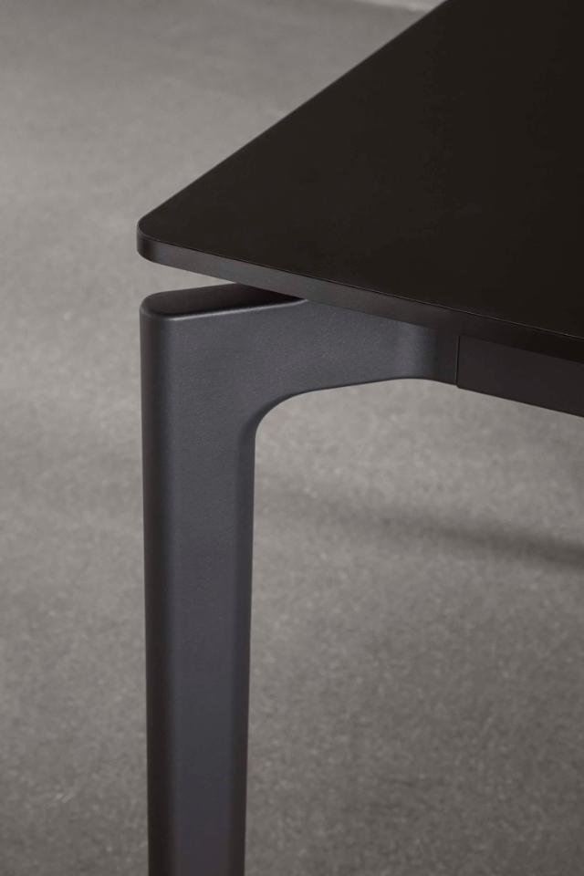 More matbord - svart/svart - 100x200/320 cm