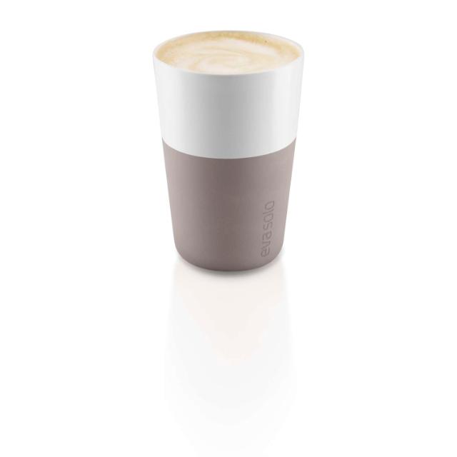 2 Cafe Latte-krus Warm grey