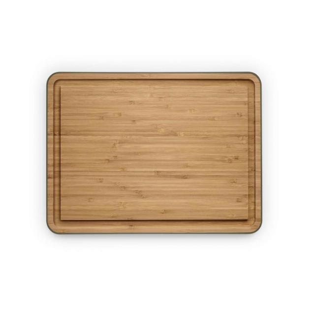 Bamboo cutting board w/ juice groove - Green Tool - 39x28 cm