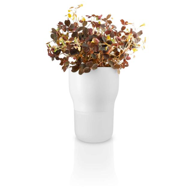 Pot de fleurs - Ø9 cm. - à réserve d’eau - Blanche