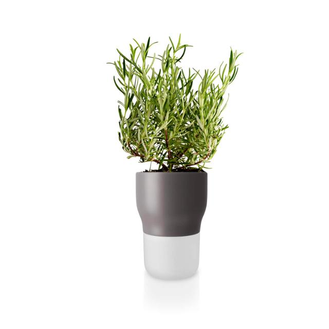 Self-watering flowerpot - Ø11 cm. - Nordic grey