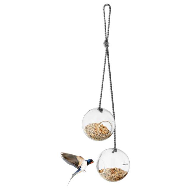 Glass bird feeders - Set of two - Ø10 cm
