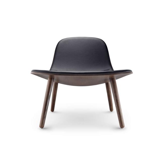 Eva Solo Abalone Lounge chair - Smoaked oak w. black leather