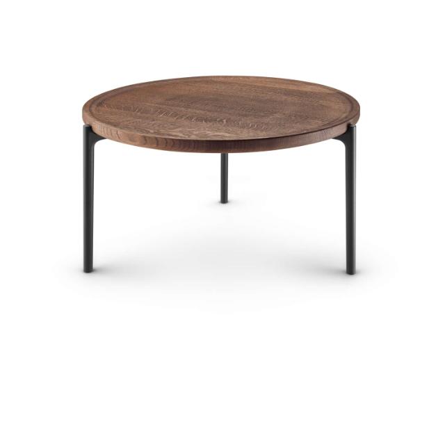 Savoye lounge table - Ø60 cm | 42 cm - Smoked oak
