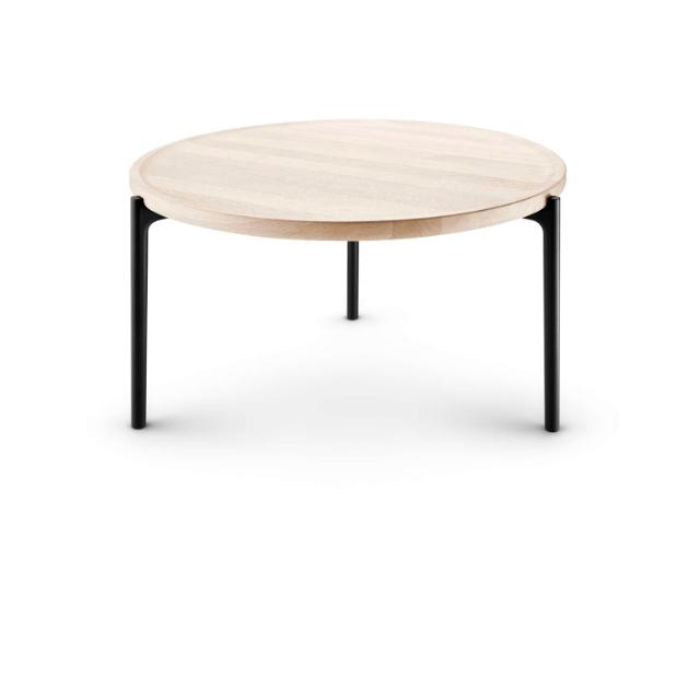 Savoye lounge table - Ø60 cm - 42 cm - White oiled