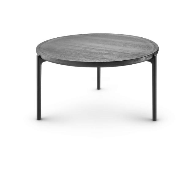 Savoye lounge table - Ø60 cm | 42 cm - Black stained oak