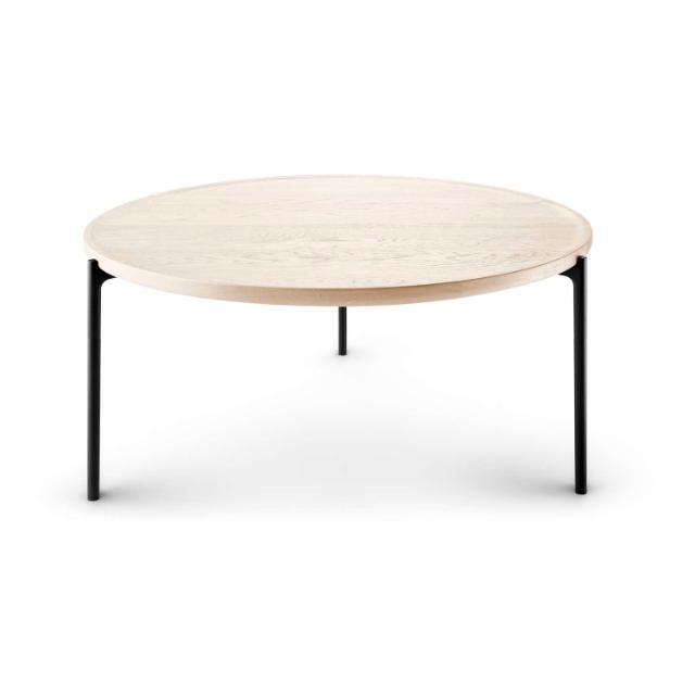 Savoye lounge table - Ø90 cm | 42 cm - White oiled