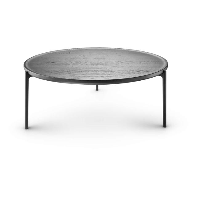 Savoye lounge table - Ø90 cm | 42 cm - Black stained oak