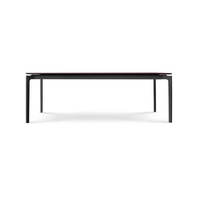 Table à manger More - chêne teinté/noir - 100x200/320 cm
