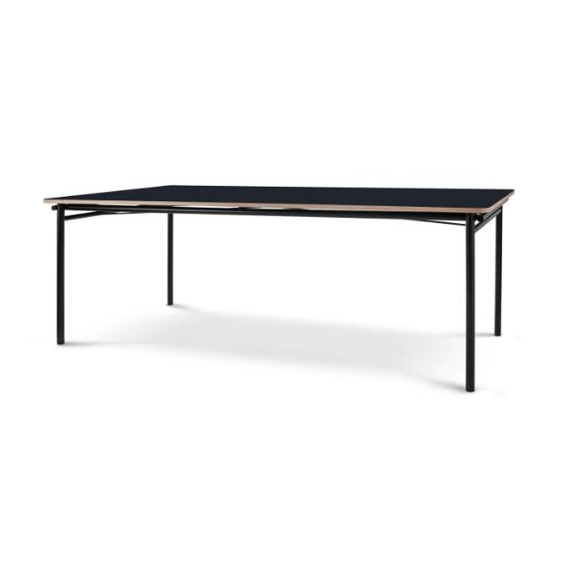 Table à manger Taffel - Black - 90x200/320 cm