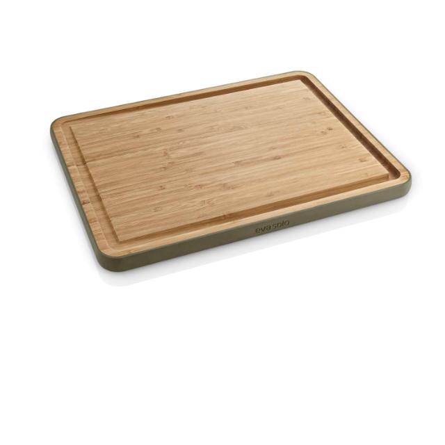 Bamboo cutting board w/ juice groove - Green Tool - 39x28 cm