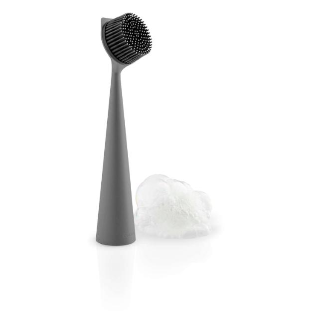 Washing-up brush - Silicone bristles - Elephant grey