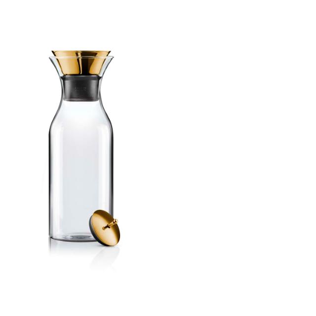 Carafe pour réfrigérateur avec couvercle à bascule laiton - 1 litre