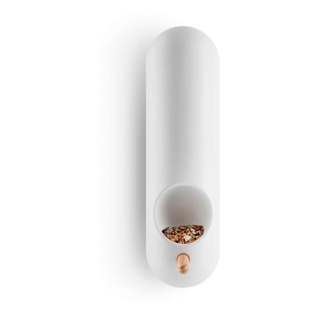 Wall-mounted bird feeder tube