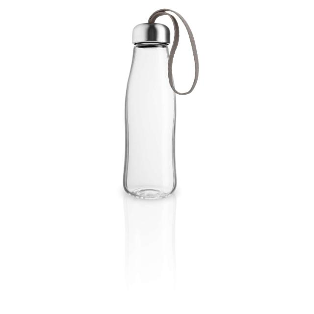 Glass drinking bottle - 0.5 liters - Taupe
