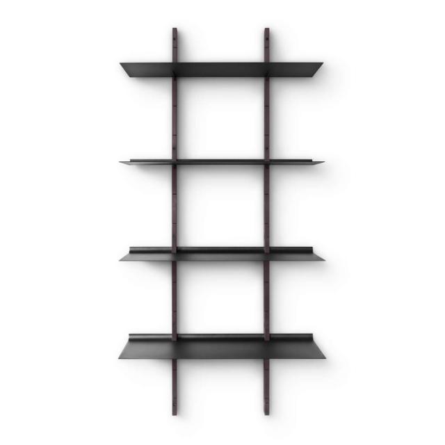 Smile shelves - 80x30 cm - Black, 2 pcs.