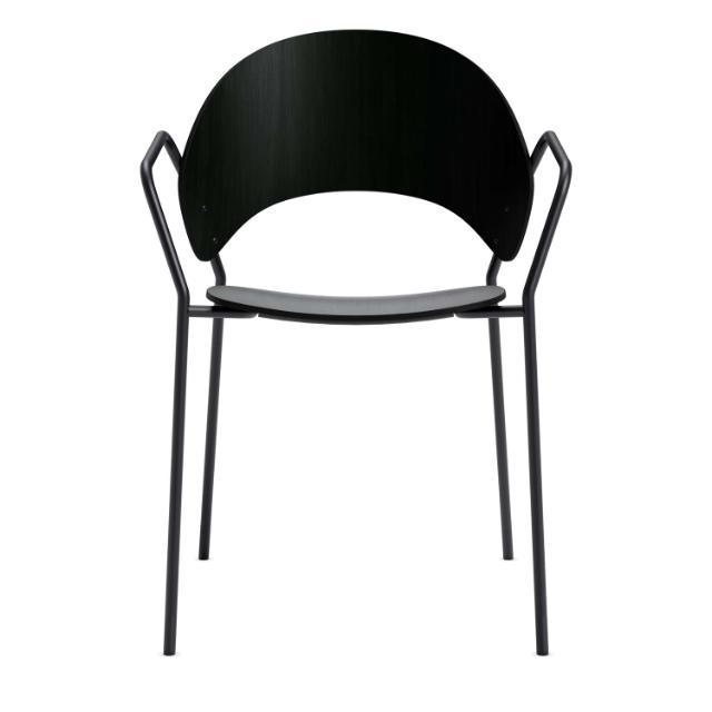 Dosina dining chair with armrest - Black oak