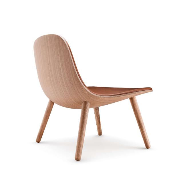 Eva Solo Abalone Lounge chair - Oiled oak w. cognac leather