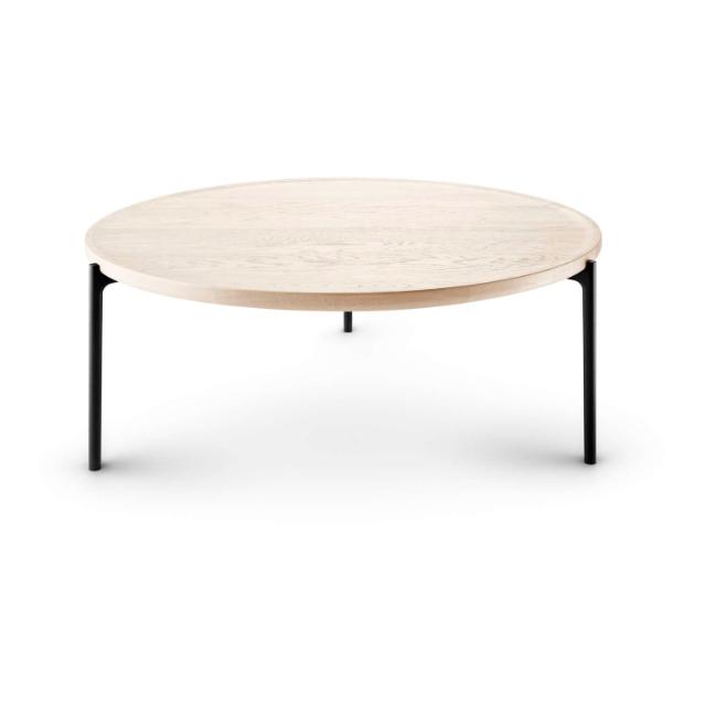Savoye lounge table - Ø90 cm - 42 cm - White oiled