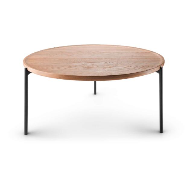 Savoye lounge table - Ø90 cm - 42 cm - Oiled oak