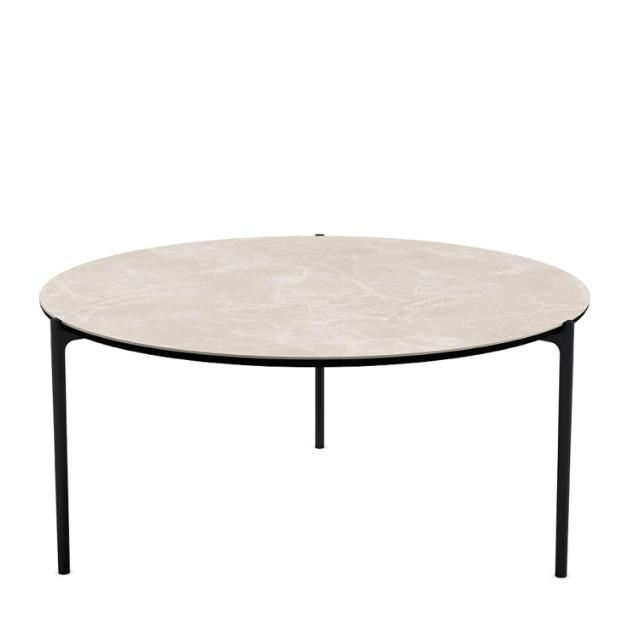 Savoye lounge table - Ø90 cm - 42 cm - Ceramic beige