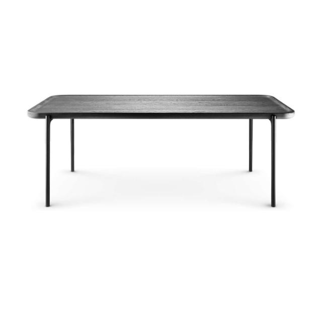 Savoye lounge table - 50x120 cm - 35 cm - Black stained oak