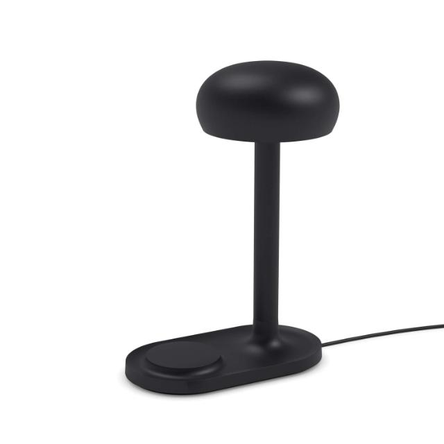 Emendo lamp with Qi wireless charger - black