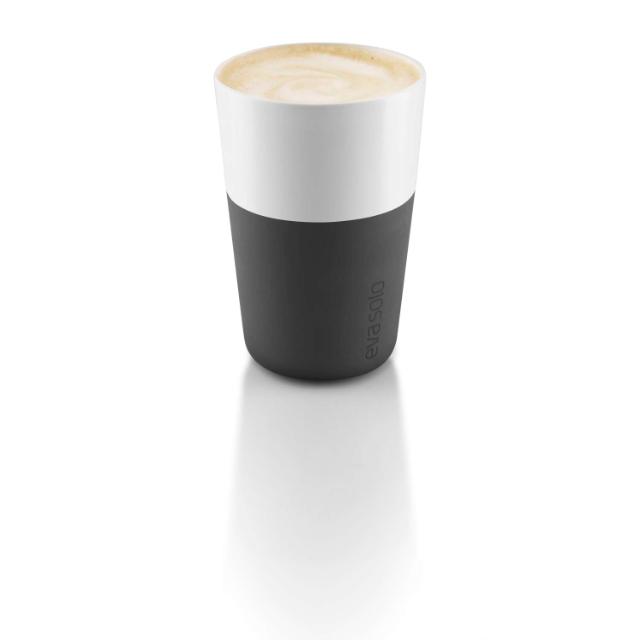 Café Latte-mugg - 2 st. - Carbon black