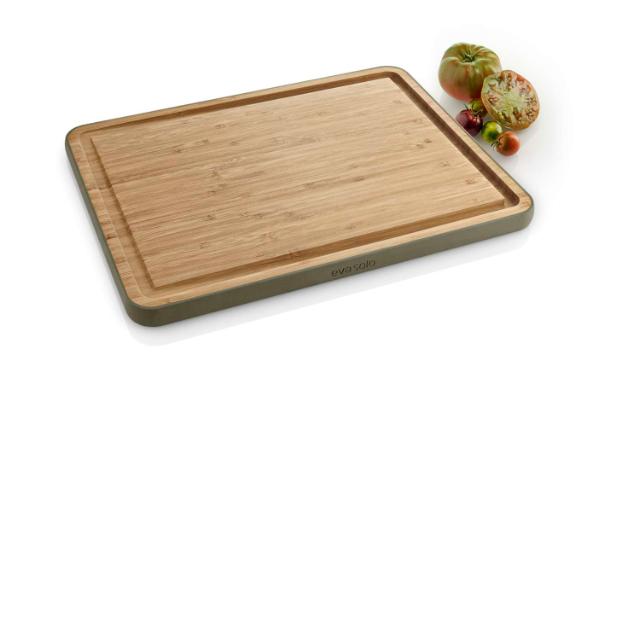 Bamboo cutting board w/ juice groove - Green Tool - 39x28 cm