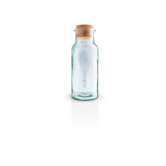 Recycled glaskaraffel - 1 liter - med korkprop