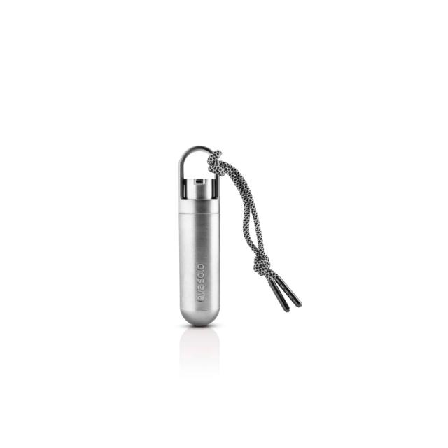 Mini-dispenser for gel hand sanitiser - silver