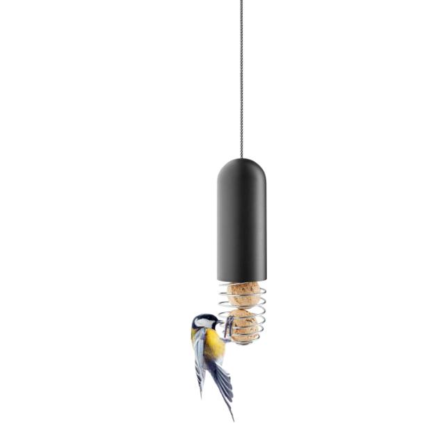Hanging suet bird feeder