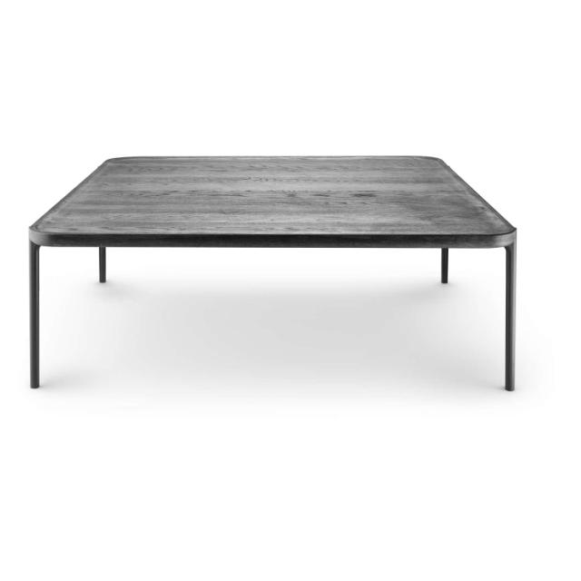 Savoye lounge table - 100x100 cm | 35 cm - Black stained oak