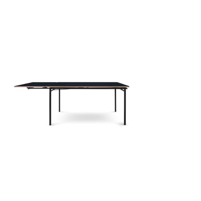 Taffel dining table - Black - 90x150/210 cm